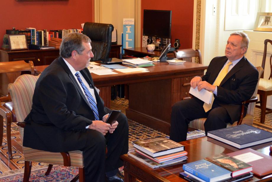 U.S. Senator Dick Durbin (D-IL) met with U.S. Census Bureau Director Nominee John Thompson.